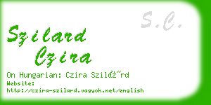 szilard czira business card